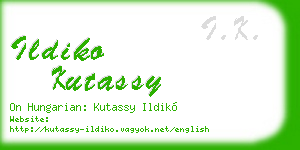 ildiko kutassy business card